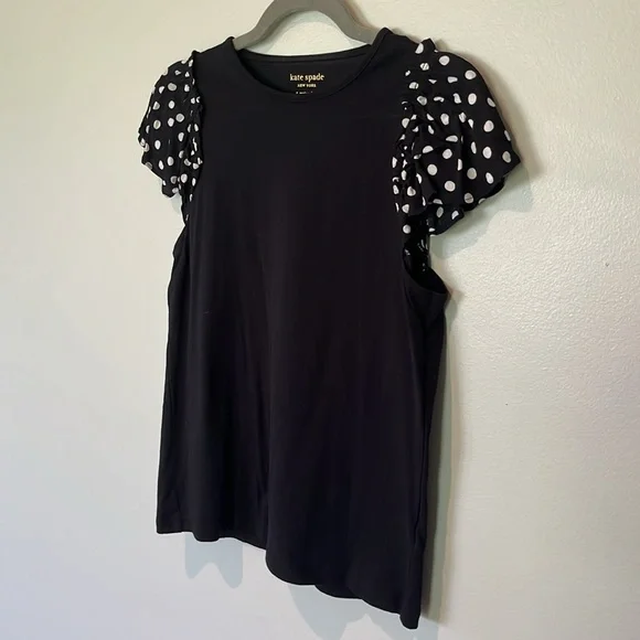 Kate Spade black polka dot blouse - Picture 2 of 4